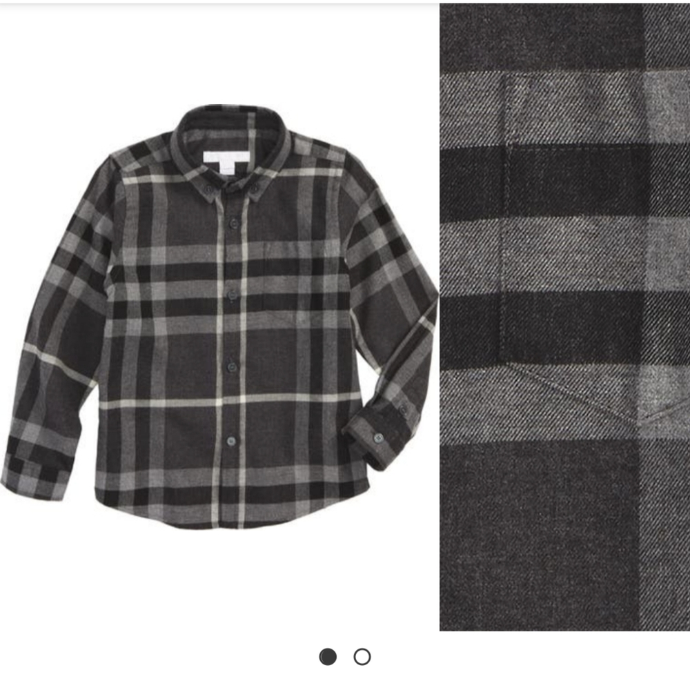 Burberry Plaid Button Down Top